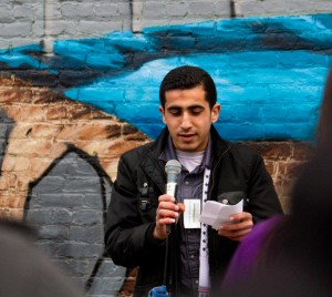 Abedalhadi Basheer, a student from Gaza, at Peace Works 2011. Photo: Emily Weisberg